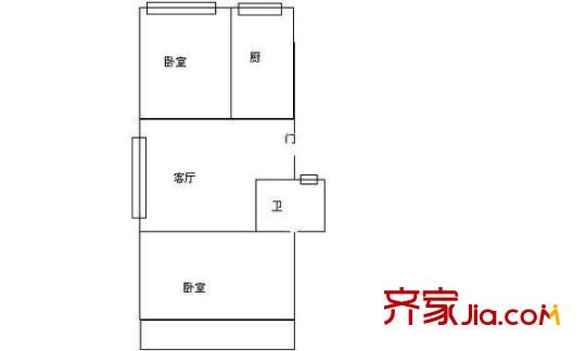 西湖新莊戶型圖西湖新平方米 2室 戶型圖 2室2廳1衛(wèi)1廚