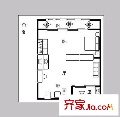 世紀(jì)豪門(mén) 1室 戶(hù)型圖