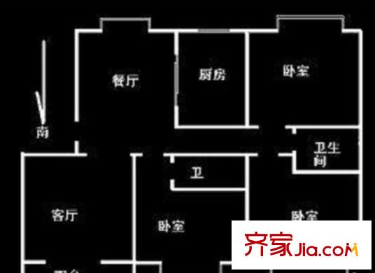 城市印象戶型圖3室2廳 戶型圖 3室2廳2衛(wèi)1廚