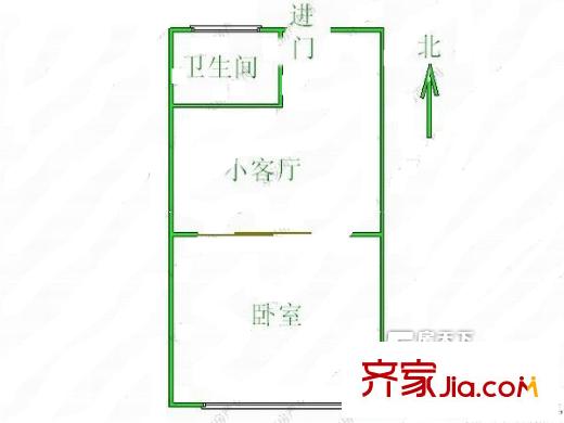 三山大廈 1室 戶型圖