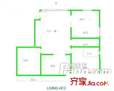 三山大廈 3室戶型圖