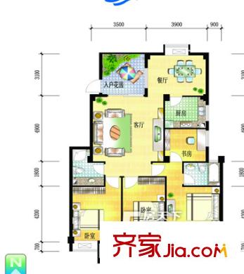 榕城廣場 4室戶型圖