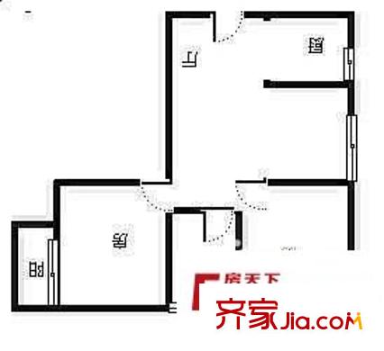 閩江苑 2室 戶型圖