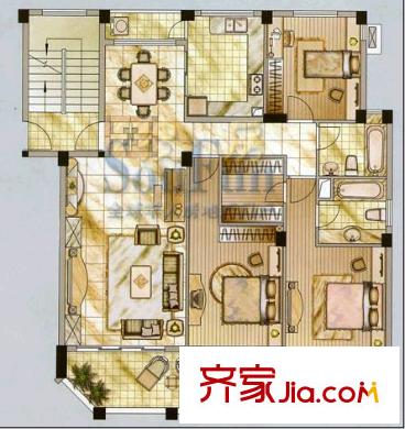 居住主題公園三期香榭麗居戶型圖居住主題公園3期香榭麗居 6室 戶型圖 6室2廳4衛(wèi)1廚
