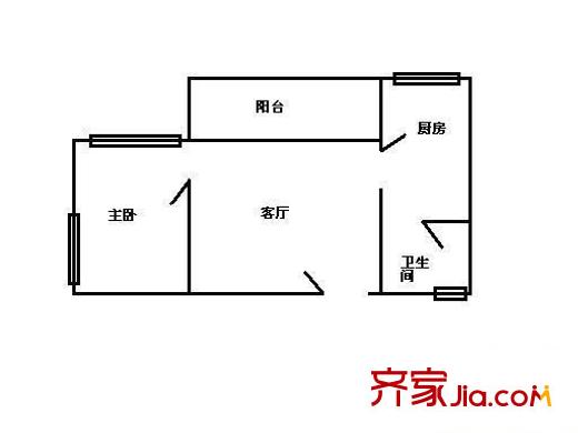 和輝花園 1室 戶型圖
