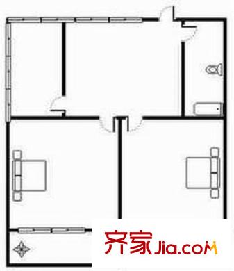 和輝花園 2室 戶型圖