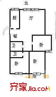 匯?；▓@ 3室 戶型圖