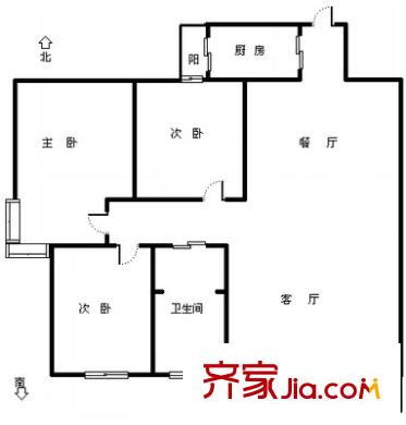 同城富苑 5室 戶型圖