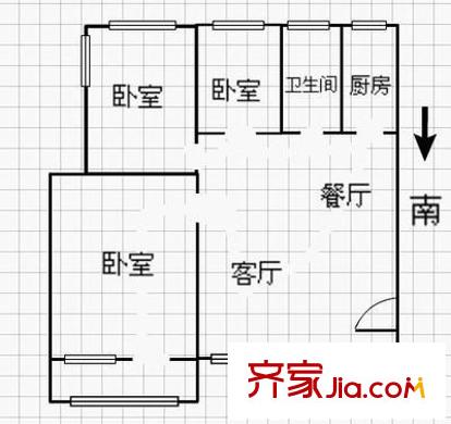 同城富苑 5室 戶型圖