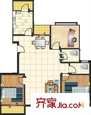 佳盛廣場 2室 戶型圖