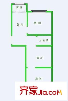 嘉福小區(qū) 2室 戶型圖
