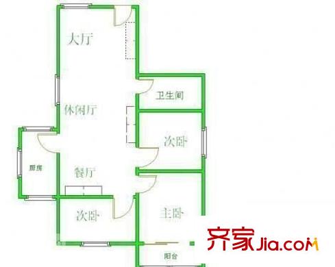 華福山莊 3室 戶型圖