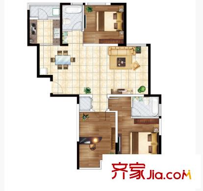 利濟(jì)南路社區(qū)戶型圖3室2廳 3室2廳