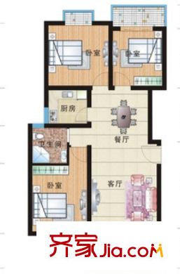 利濟南路社區(qū)戶型圖3室2廳 3室2廳