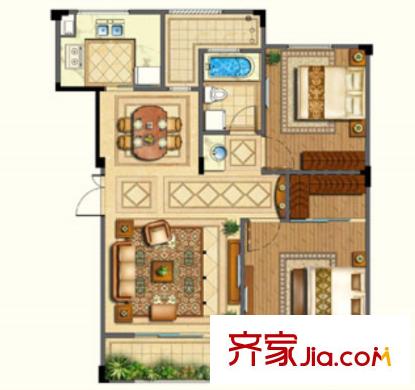 花西公寓戶型圖2室2廳 2室2廳