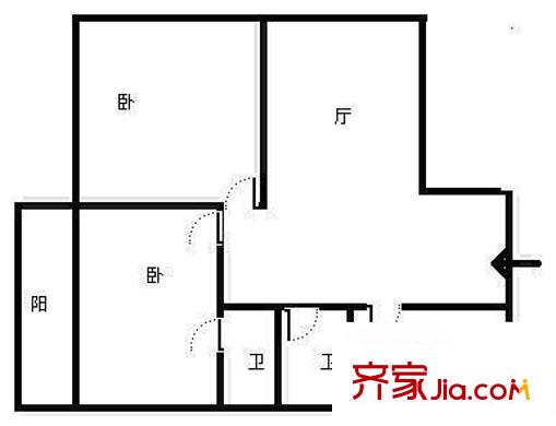 永升城 3室 戶型圖