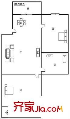 馨泉公寓 2室 戶型圖