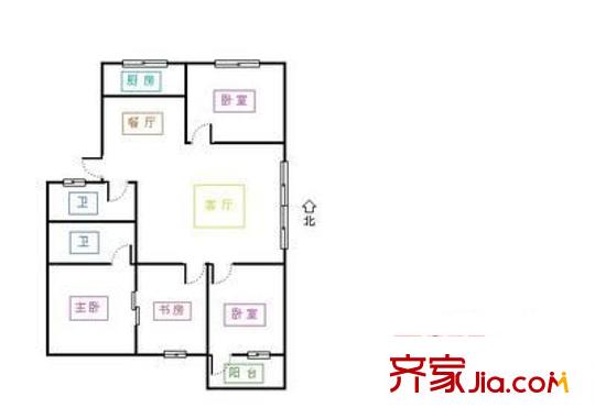 馨泉公寓 4室 戶型圖