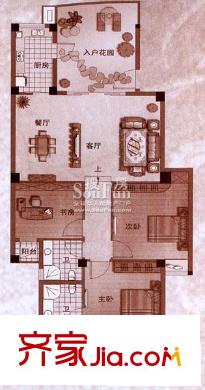 香樟林城市花園二期戶型圖A#D單元 3室2廳2衛(wèi)1廚