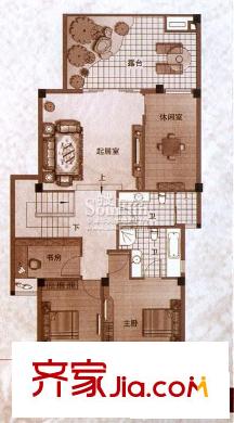 香樟林城市花園二期戶型圖B#B戶型復(fù)式上層 4室1廳2衛(wèi)1廚