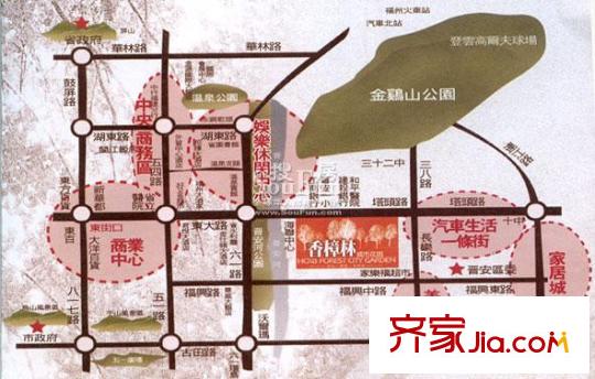香樟林城市花園二期交通圖