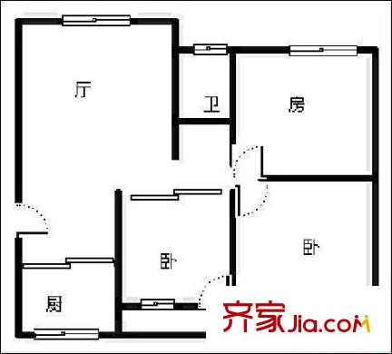 武夷春曉園 2室 戶型圖