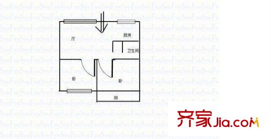 萬安新村 2室 戶型圖