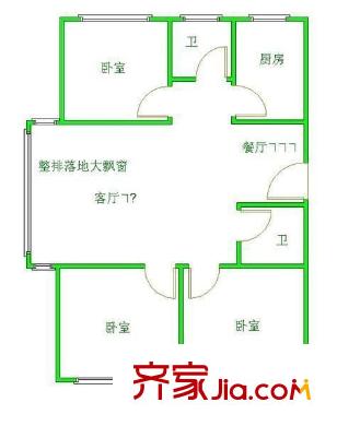 天元美樹(shù)館 3室 戶型圖