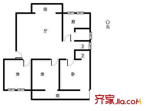 庭芳苑 3室 戶型圖