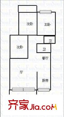 舒柳苑 4室 戶型圖