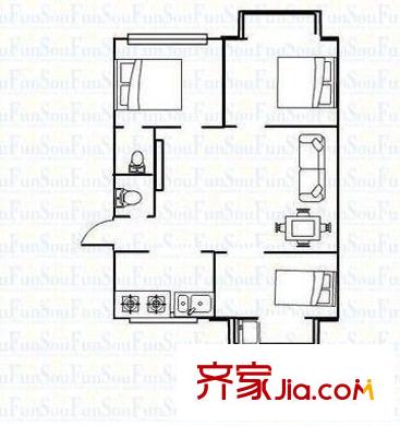 舒柳苑 3室 戶型圖