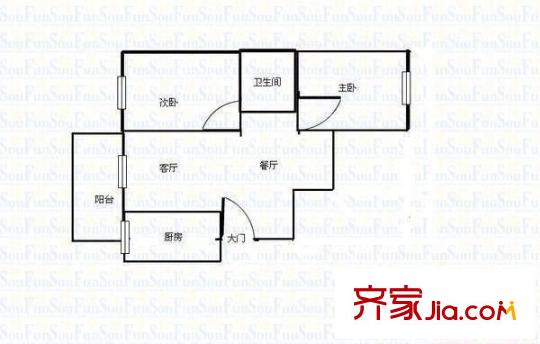 鰲港苑 2室 戶型圖