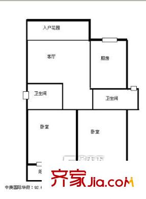 銀華花園 3室戶型圖