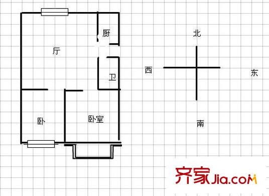 龍峰新村 2室 戶型圖