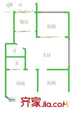 逸園新村 3室 戶型圖