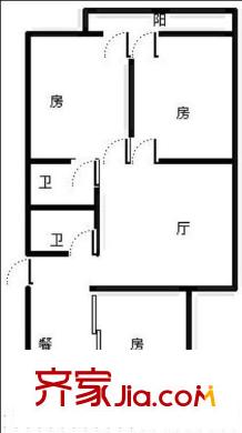 怡豐花園 3室 戶型圖