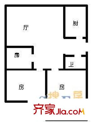 三叉街新村 2室 戶型圖