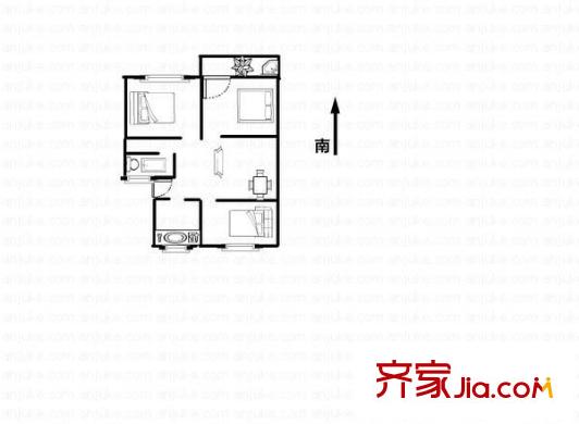 陸莊花園 3室 戶型圖