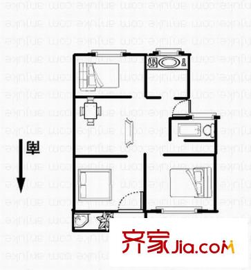 陸莊花園 3室 戶型圖