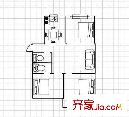 麗景東方 3室 戶型圖