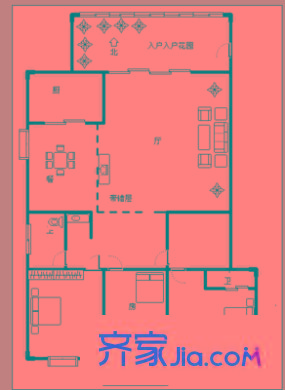 麗景東方 4室 戶型圖