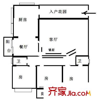 麗景東方 3室 戶(hù)型圖