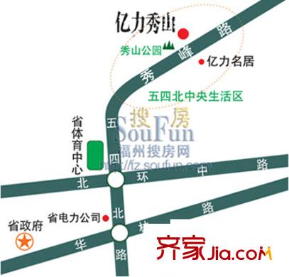 家天下億力秀山交通圖