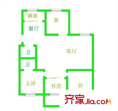 華盛大廈 3室 戶型圖