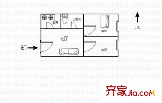 好林居 2室 戶型圖