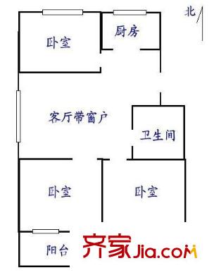 中亭街嘉惠苑 3室 戶型圖