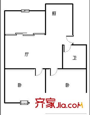 測繪局福壽巷宿舍 3室 戶型圖