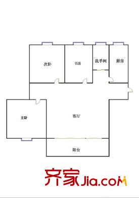 中僑觀邸 3室 戶型圖