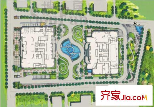 中僑觀邸配套圖園林圖
