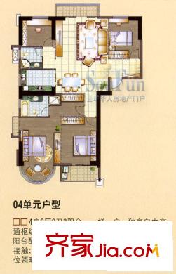 遠(yuǎn)景豪廷戶型圖4室2廳2衛(wèi)
